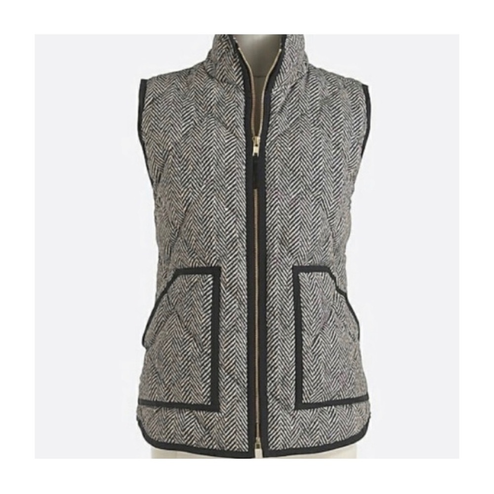 J. Crew Quilted Herringbone Vest | Size M